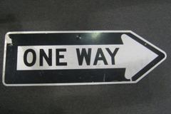 Sign-ONE WAY, stock number S-2098