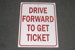 Sign-Drive Forward To Get Ticket, stock number S-2117