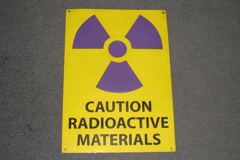 Sign-Radioactive materials, stock number S-2158
