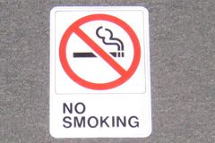 Sign-No Smoking - w/ international symbol for no smoking, stock number S-2165