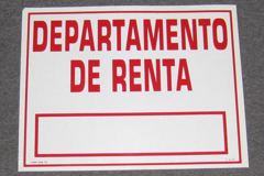Sign-Spanish - Departamento De Renta, stock number S-2198