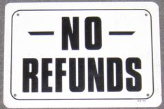 Sign-No Refunds, stock number S-2200