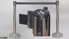 Stanchion, 38"t chrome post & 12"diam. cast steel base, w/ 84" long, stock number S-2205