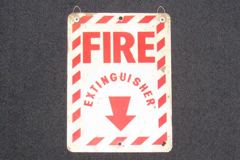 Sign-Fire Extinguisher, plastic, 7"w x 10"t, stock number S-2219