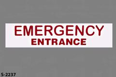 Sign-Emergency Entrance, stock number S-2237