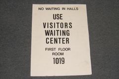 Sign-No Waiting In Halls, stock number S-2240