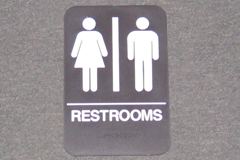 Sign-Restrooms, stock number S-2288