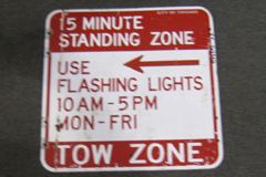 Sign-15 Minute Standing Zone, stock number S-2302