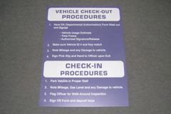 Sign-Vehicle Check-Out Procedures / Vehicle Check-In, photo 2 of 2