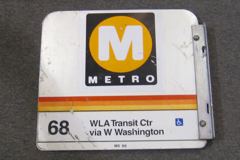 Sign-Bus Stop, Metro, 2 sided, 15"x15", stock number S-2312