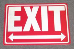 Sign-Exit <, stock number S-2392