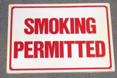 Sign-Smoking Permitted, stock number S-2441