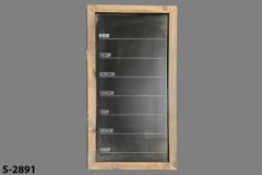 Sign-Chalkboard in wood frame, stock number S-2891