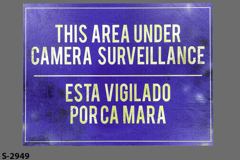 Sign-English/Spanish-This Area Under Camera Surveillance Esta, stock number S-2949