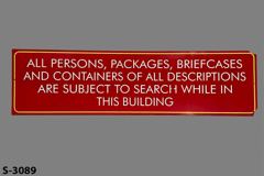Sign-All Persons, Packages, stock number S-3089