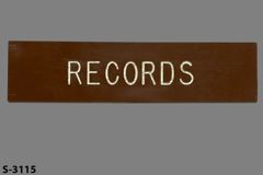 Sign-Records, stock number S-3115