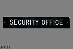 Sign-Security Office, stock number S-3121