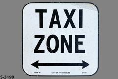 Sign-Taxi Zone <, stock number S-3199