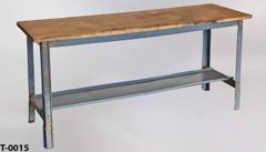 Table, wood top, metal frame, 72"w x 24"d x 33"t, stock number T-0015