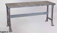 Table, work, steel 72"wx24"dx36"t, light gray, stock number T-0077-7