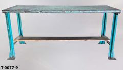 Table, work, steel, 72"wx30"dx33"t, aged green, stock number T-0077-9