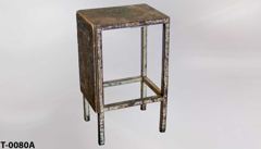 Table, work, steel, white/rusty 20"wx13"dx34"t, stock number T-0080a