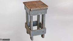 Table, work, wood, gray 16"wx17"dx31"t, stock number T-0080d