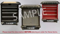 Tool cabinet on casters, stock number T-0102