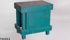 Table/cabinet, wood, green, 36"w x 24"d x 36"t, stock number T-0123-2