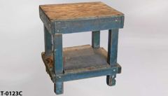 Table, wood, aged green, 32"wx28"dx35"t, stock number T-0123c
