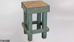 Table, wood, aged green, 20"wx20"dx34"t, stock number T-0123e
