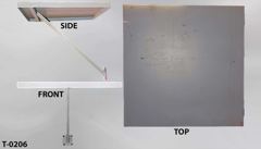Table, jail/prison cell, wall mount, grey steel, 24"w x 24"d, stock number T-0206
