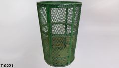 Trash can, wire mesh, exterior, 23" diam. x 33"t, stock number T-0221