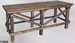 Table, wood, 88"w x 32"d x 35"t, stock number T-0265