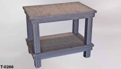 Table, grey wood, 2 tier, 40"w x 25"d x 34"t, stock number T-0266