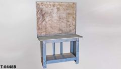 Table, work, silver metal frame, w/ pegboard, 54"w x 21"d x 36"t, stock number T-0448b