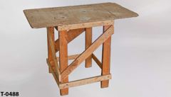 Table, wood, 46"w x 28"d x 33"t, stock number T-0488