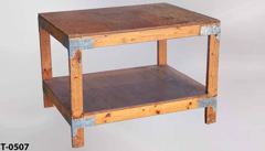 Table, wood, w/ bottom shelf, 36"w x 48"d x 34"t, stock number T-0507