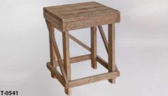Table, wood, plank top, 26"w x 23"d x 33"t, stock number T-0541