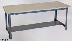 Table/Work bench, formica top, w/ metal legs, w/ 13"d bottom support, stock number T-0558