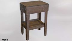 Table, wood w/ bottom shelf, 24"w x 16"d x 35½"t, stock number T-0564