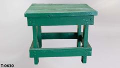 Table wood, small, slatted top, 26"wx25"dx21"t, stock number T-0630