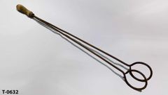 Tongs, for metal working, ring ends, 27" long, w/ wood handle, stock number T-0632