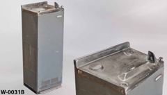 Water fountain, free standing, gray w/ foot pedal, 15"wx13"dx42"t, stock number W-0031b