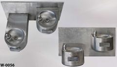 Water fountain, wallmount, stainless steel, dual faucets, (1) - 21"d, stock number W-0056