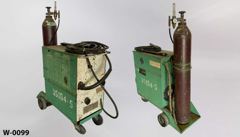 MIG Welder on casters w/ 48"t tank, cables, torch & clamp, stock number W-0099