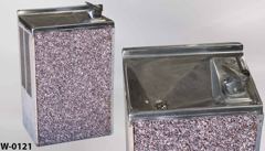 Water fountain, pebble sided (front & left sides), wall mount, 15"w x, stock number W-0121