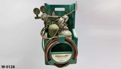 Welding tote, 12"w x 7"d x 24"t green plastic tote w/ (2) small tanks, stock number W-0128